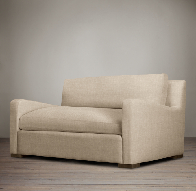 5' Belgian Slope Arm Upholstered Sofa