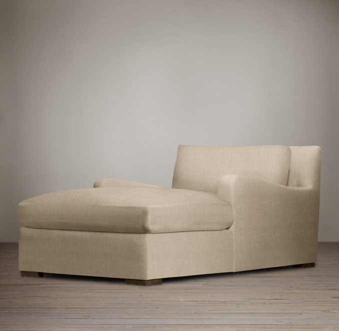 Belgian Slope Arm Upholstered Chaise