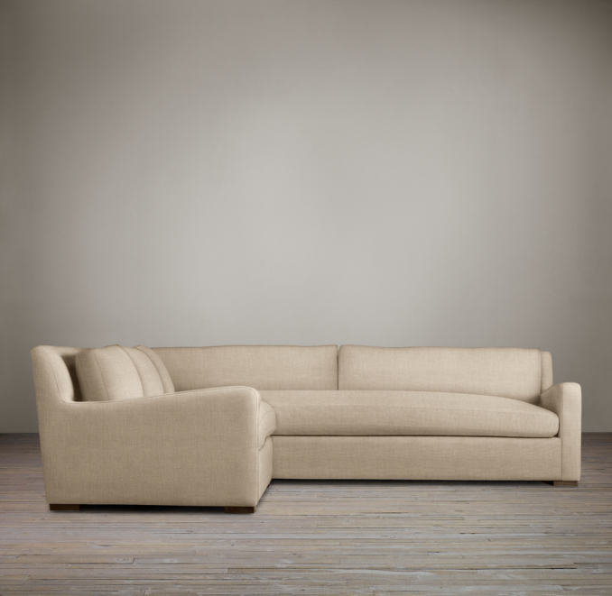 Belgian Slope Arm Upholstered Corner Sectional
