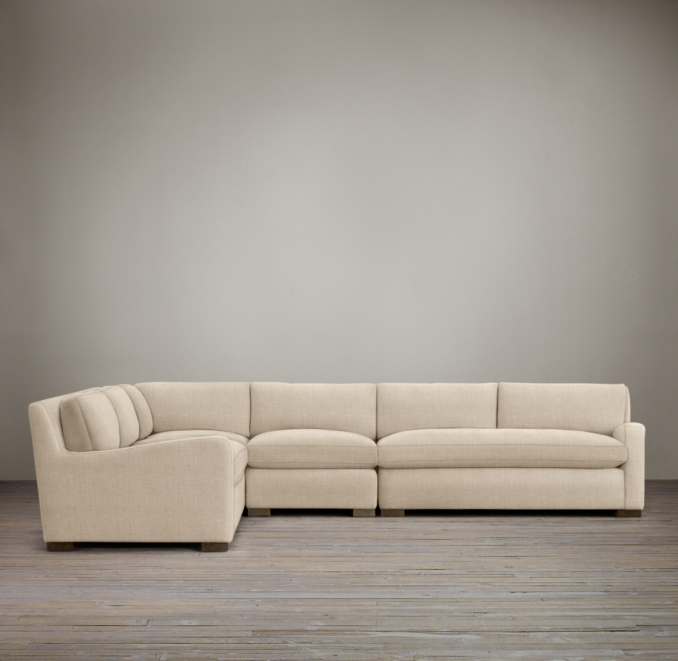 Belgian Slope Arm Upholstered L-Sectional