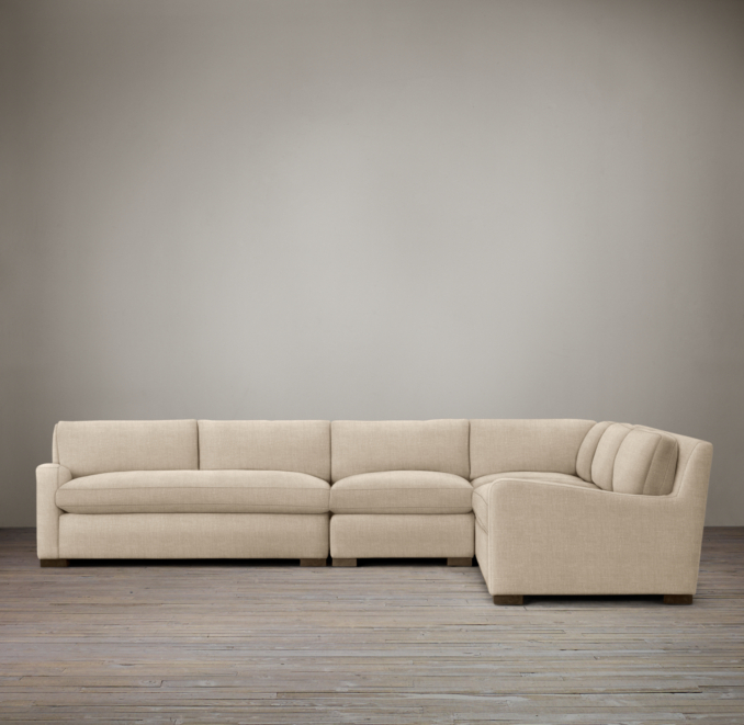 Belgian Slope Arm Upholstered Right-Arm L-Sectional