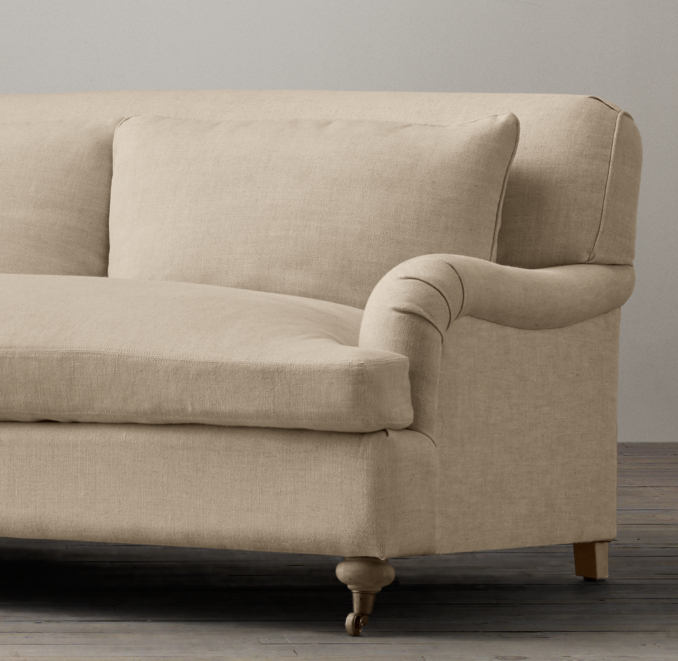 6' Belgian Classic Roll Arm Upholstered Sofa