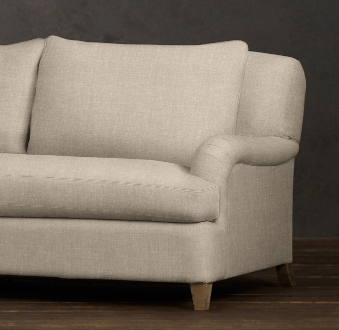 8' Belgian Classic Roll Arm Upholstered Sofa