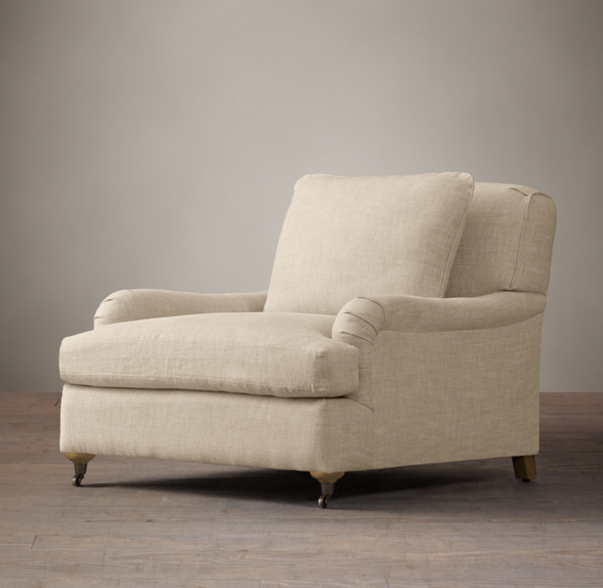 Belgian Classic Roll Arm Upholstered Chair