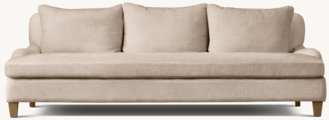 Belgian Classic Roll Arm Upholstered Daybed Sofa