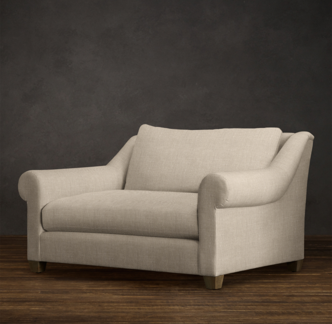 5' Belgian Roll Arm Upholstered Sofa