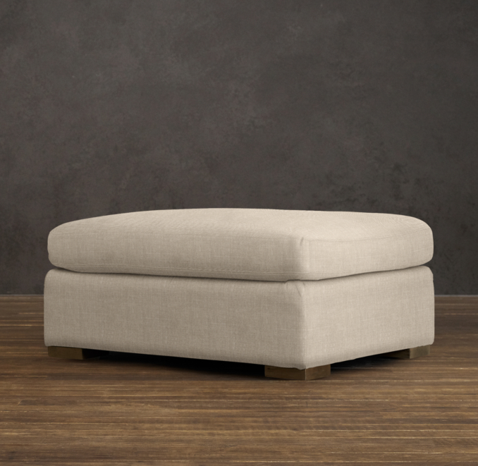 Belgian Roll Arm Upholstered Ottoman