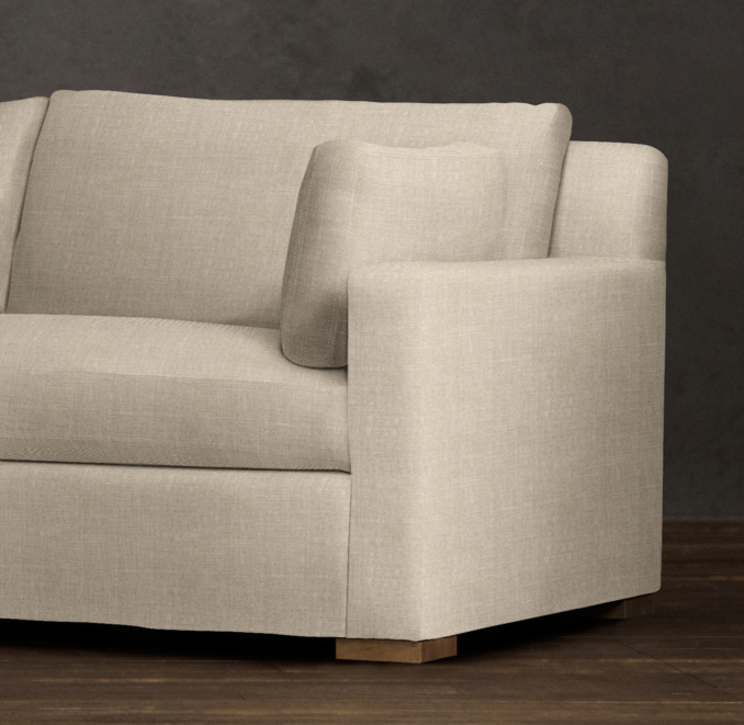 6' Belgian Track Arm Upholstered Sofa