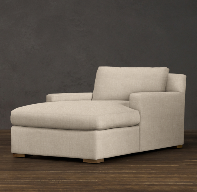 Belgian Track Arm Upholstered Chaise