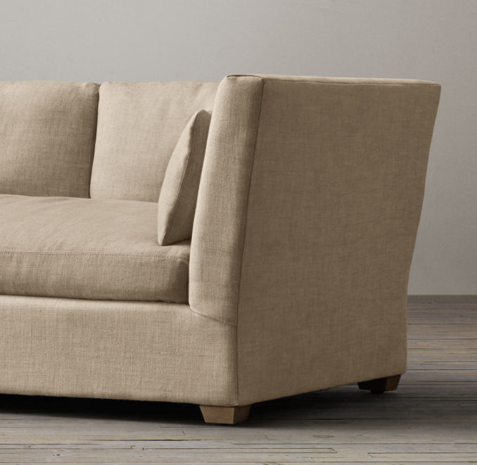 8' Belgian Shelter Arm Upholstered Sofa