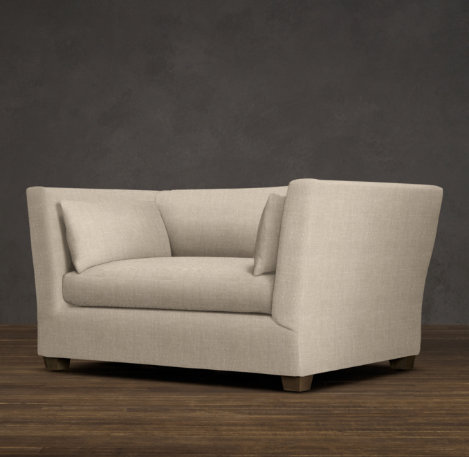 5' Belgian Shelter Arm Upholstered Sofa