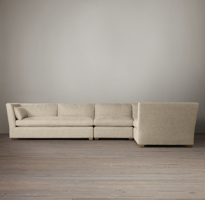 Belgian Shelter Arm Upholstered L-Sectional