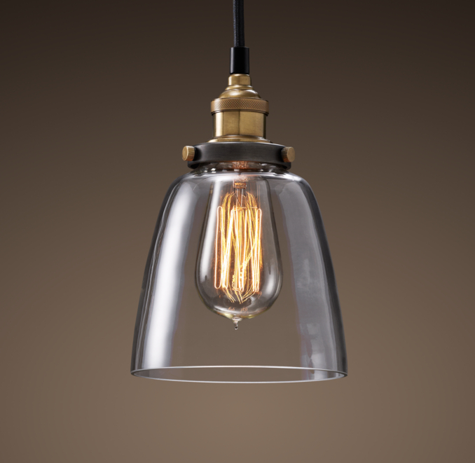 Clear Glass Cloche Filament Pendant