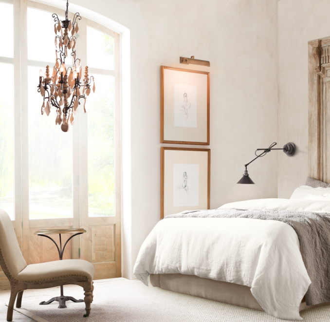 Versailles Wood Teardrop Chandelier Small