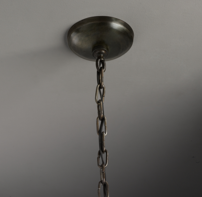 Rope Filament Rectangle Chandelier Large