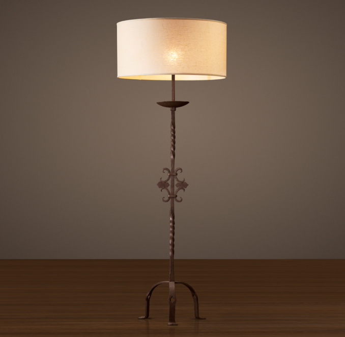 French Andiron Floor Lamp