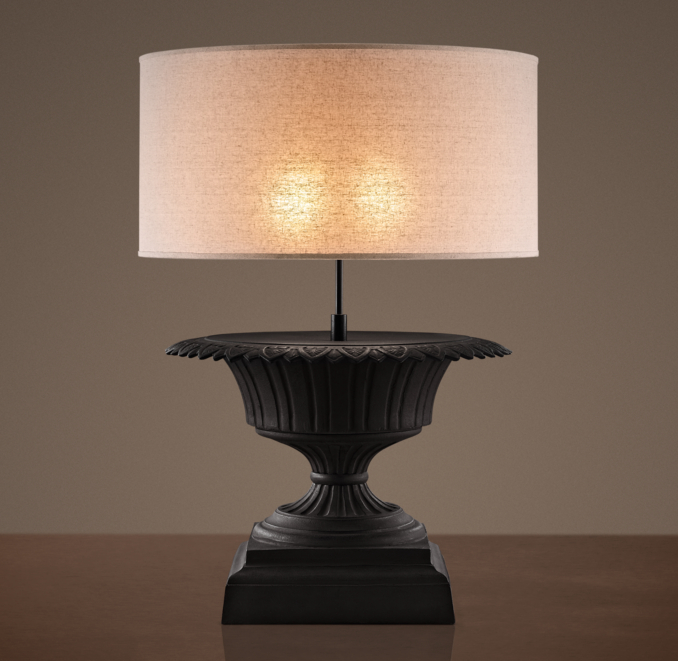 Iron Fluted Urn Table Lamp