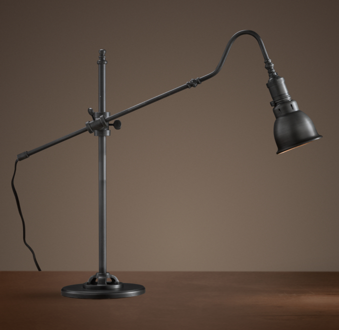 20th C. Foundry Task Table Lamp