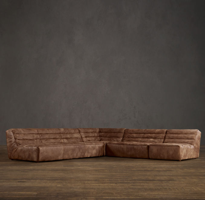 Chelsea Leather Square Corner Sectional
