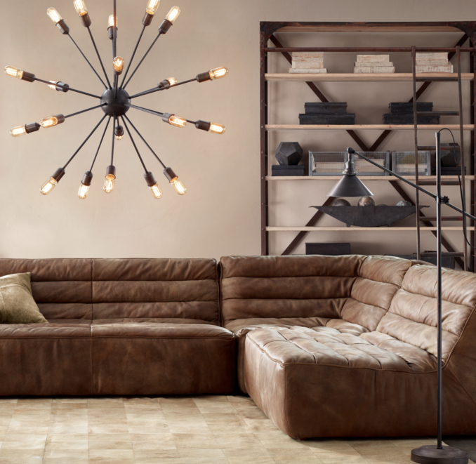 Chelsea Leather Square Corner Sectional