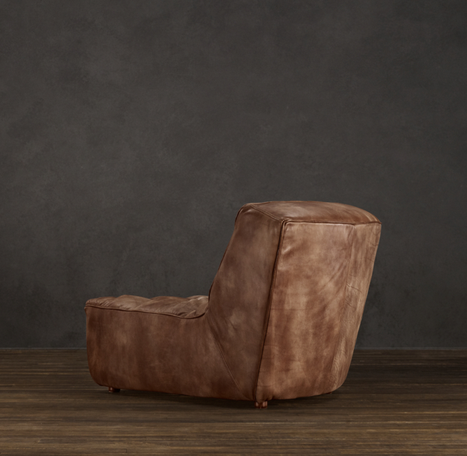 Chelsea Leather Round Corner Chair