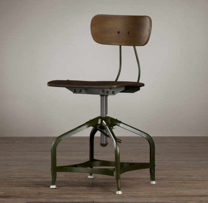 Vintage Toledo Dining Chair Antique Green
