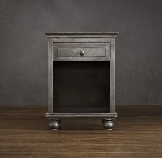 22" Zinc Open Nightstand