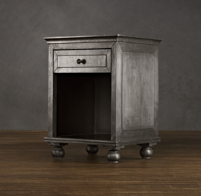 22" Zinc Open Nightstand