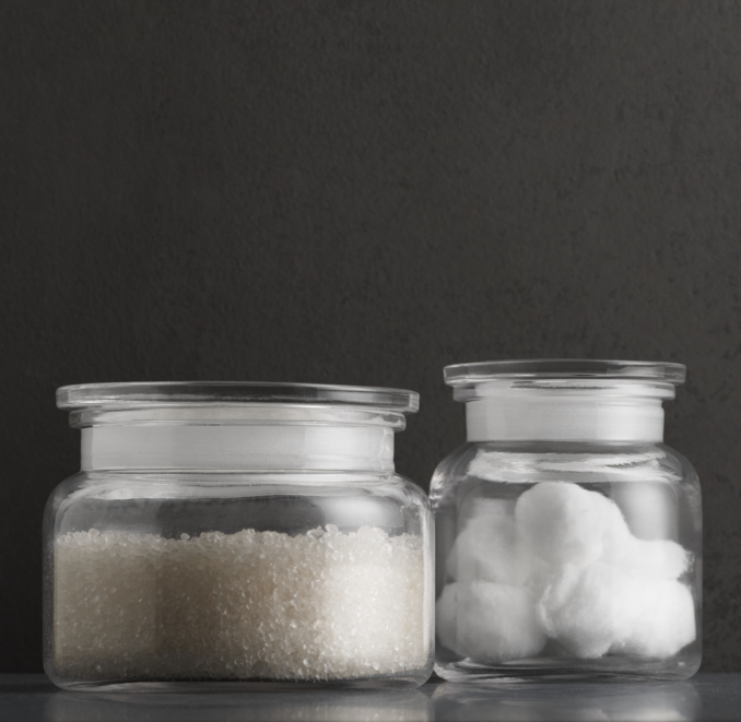 Pharmacy Canisters Clear Glass 