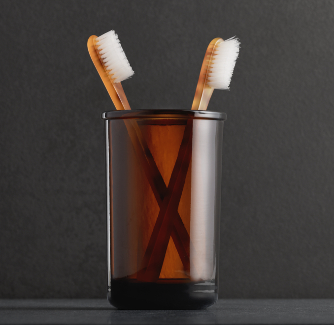 Pharmacy Tumbler Amber Glass 