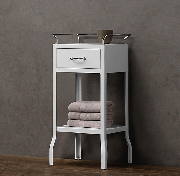 Small White Bathroom Table With Drawers