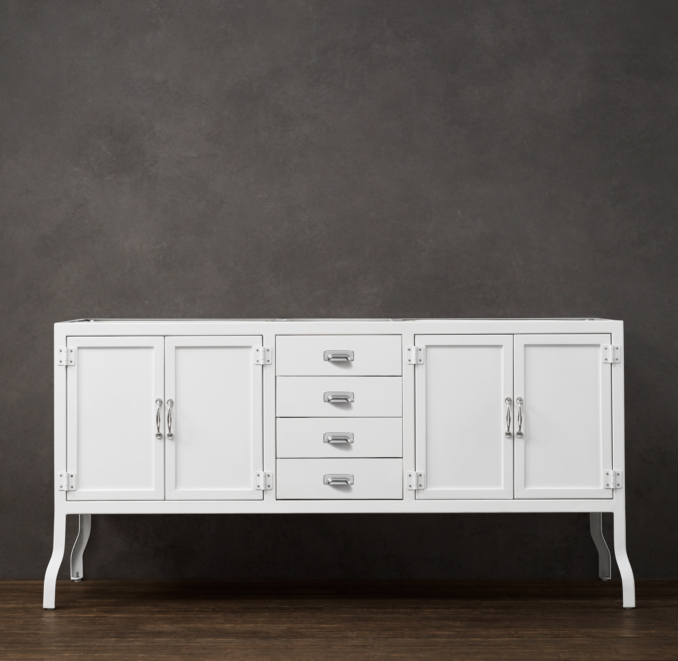 Pharmacy Double Vanity Base White
