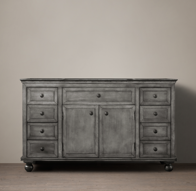 Zinc Extra-Wide Single Vanity Base
