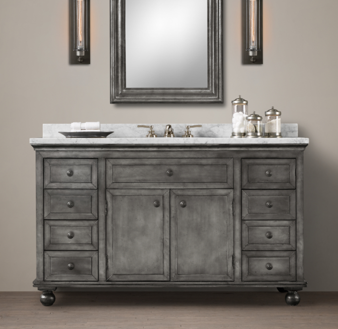 Zinc Extra-Wide Single Vanity Sink