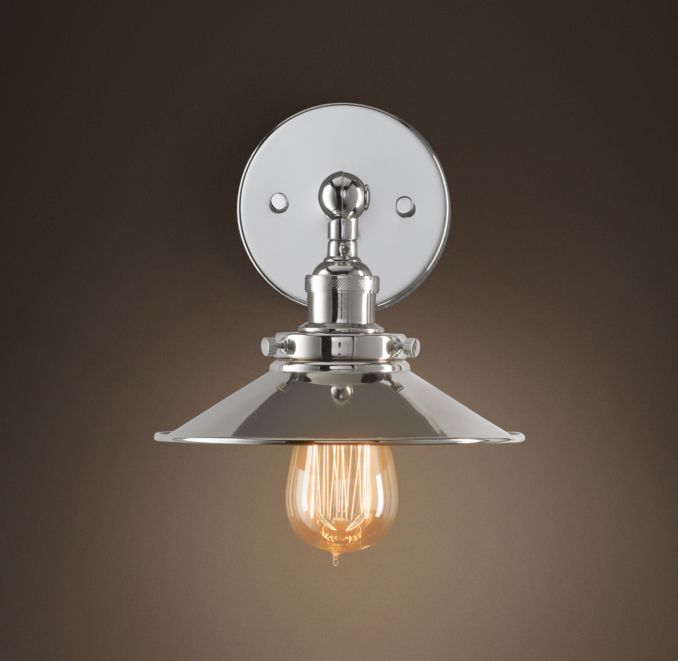 Metal Filament Sconce Polished Nickel