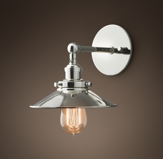 Metal Filament Sconce Polished Nickel