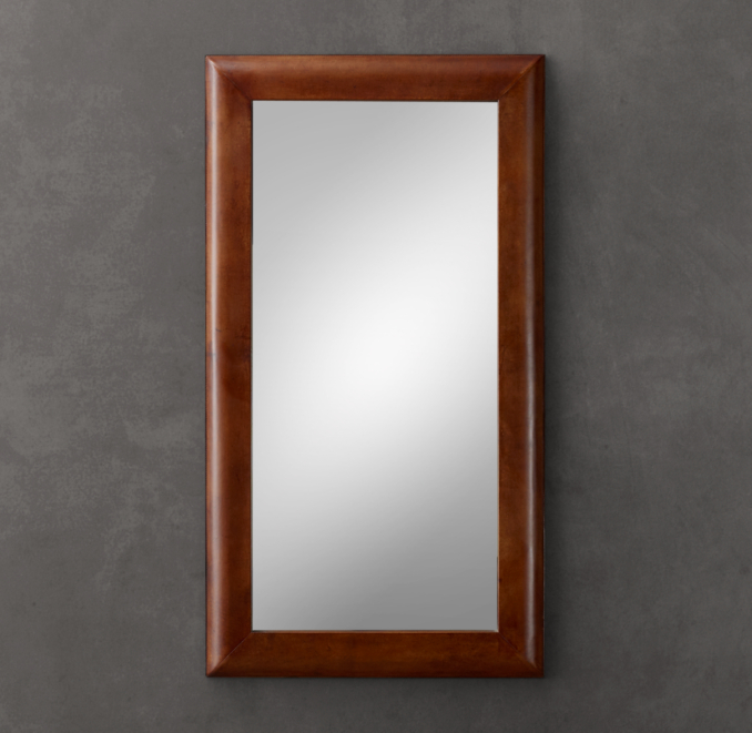 Leather Framed Mirror - Chestnut