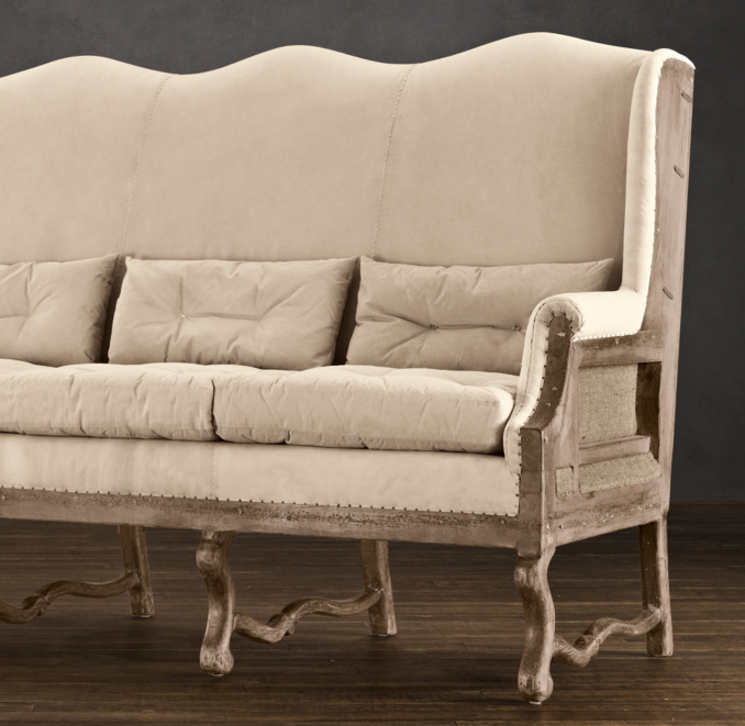 Deconstructed Wingback Settee