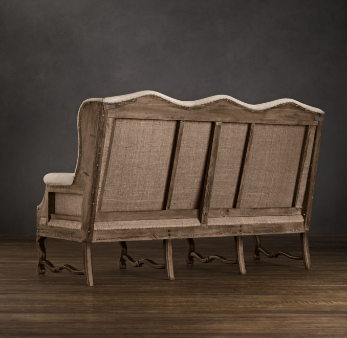 Deconstructed Wingback Settee