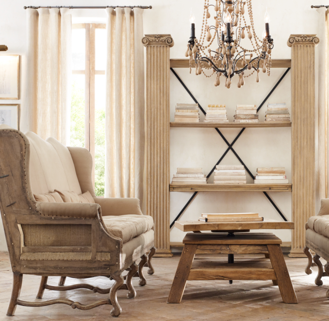Deconstructed Wingback Settee