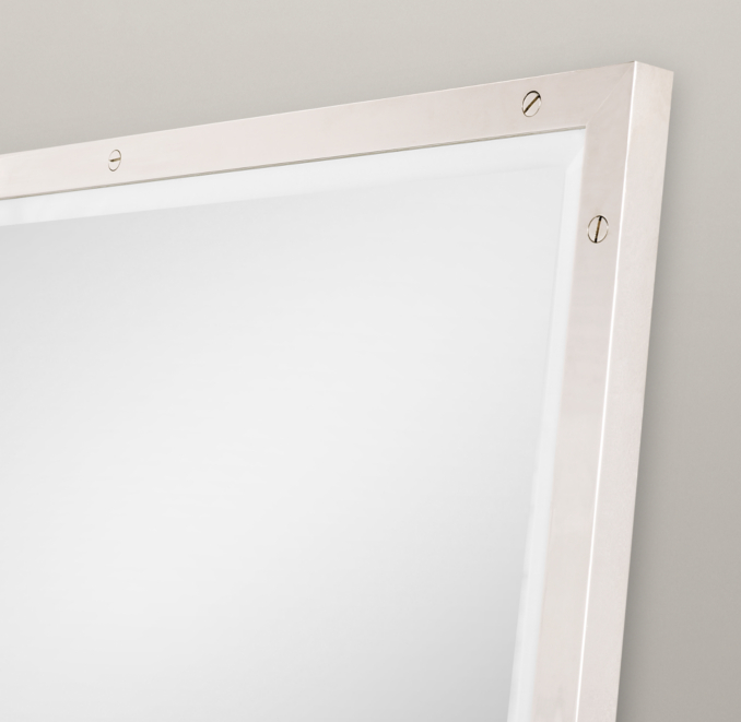 Bistro Polished Nickel Leaner Mirrors