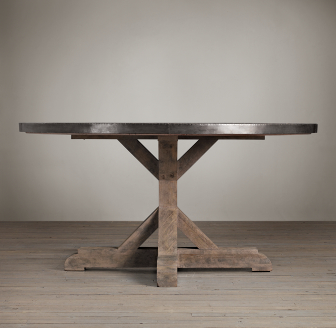 Railroad Tie Round Dining Table