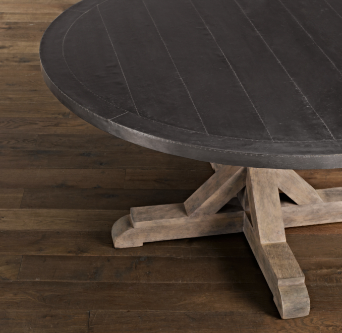 Railroad Tie Round Dining Table