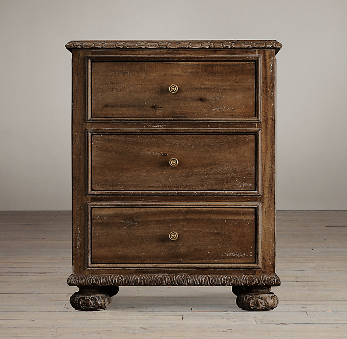 24" French Empire Nightstand (Set of 2 Closed)
