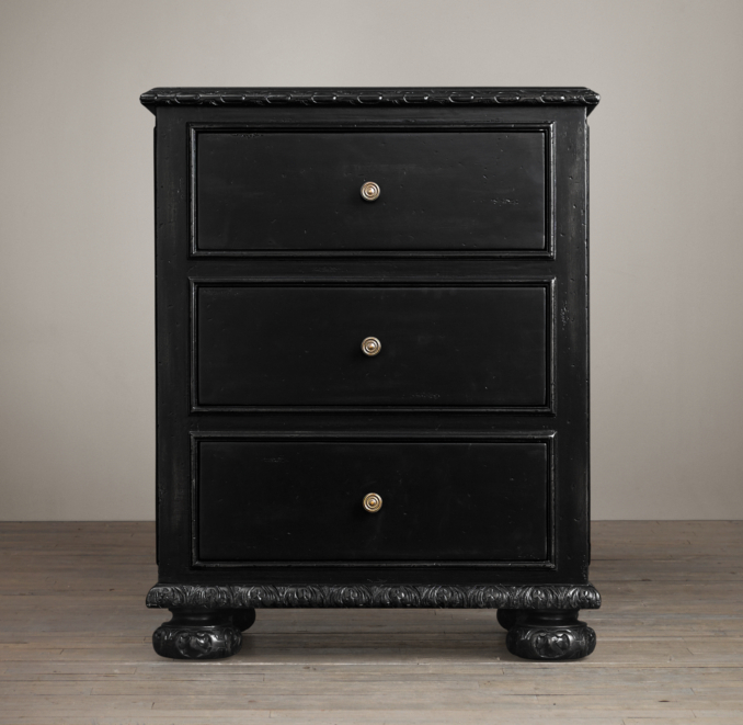 24" French Empire Nightstand (Set of 1 Open and 1 Closed)