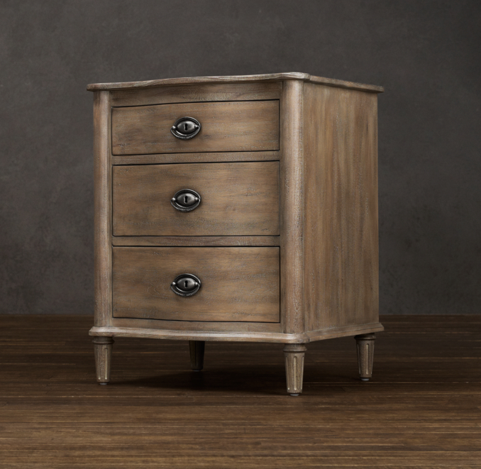 24" Empire Rosette Nightstand (Set of 2 Closed)