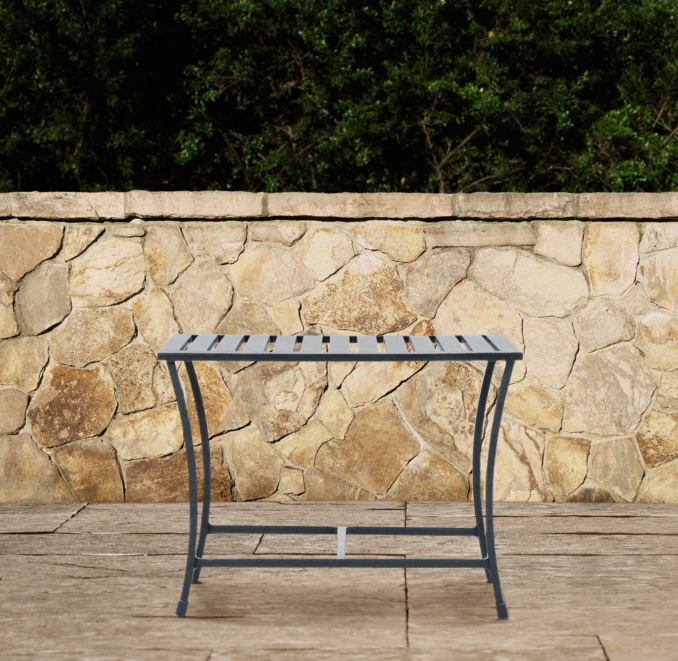 Carmel Luxe Side Table Weathered Zinc