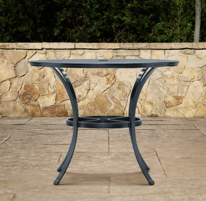 Carmel Small Round Table Weathered Zinc