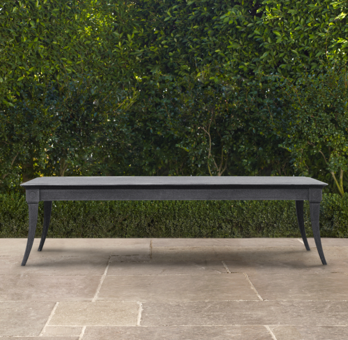 Klismos Coffee Table Weathered Zinc