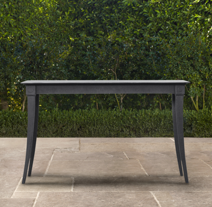 Klismos Console Weathered Zinc